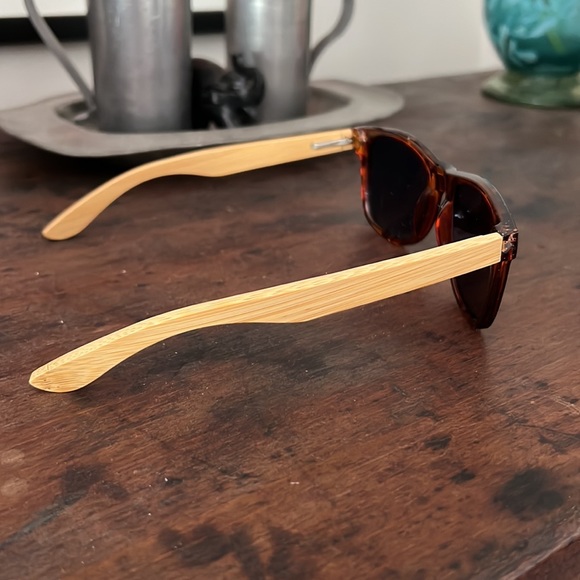 New Tortise PC Frame + Natural Bamboo + Orange Polarized Lens + Unisex - Picture 7 of 10